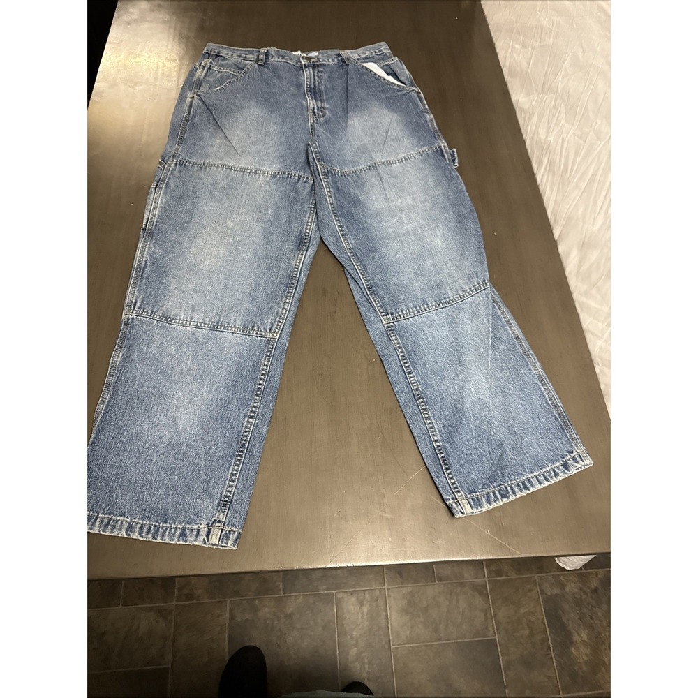 VTG 90s  Double Knee Work Wear Utility Denim Jeans‎ 34x30 Carpenters